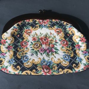 Danielle of Canada Bags - Japan Tapestry & Bakelite Frame Clutch Handbag Danielle of Canada Bags - Japan Tapestry & Bakelite Frame Clutch Handbag